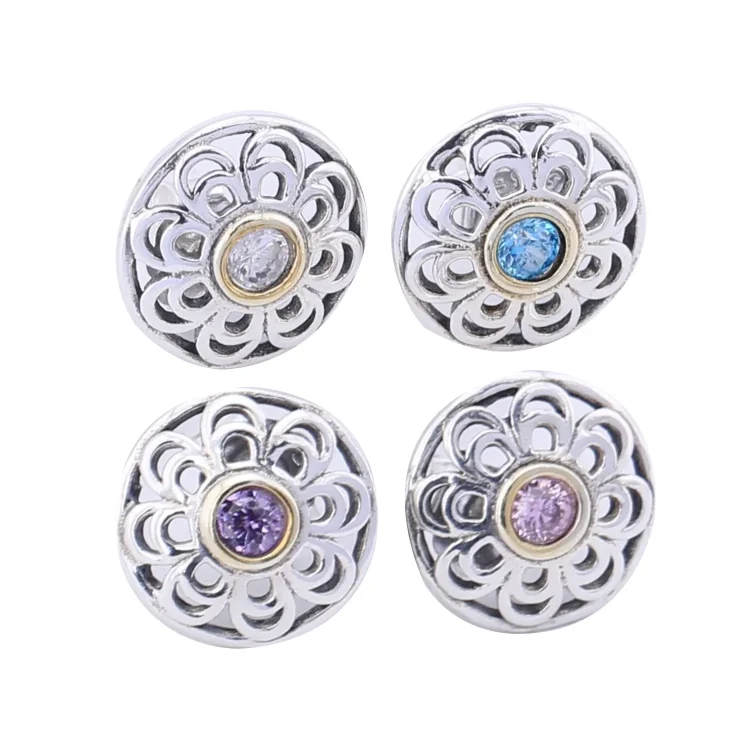 PANDORA Vintage Allure, sintetični zeleni spinel uhani - 290542SSG