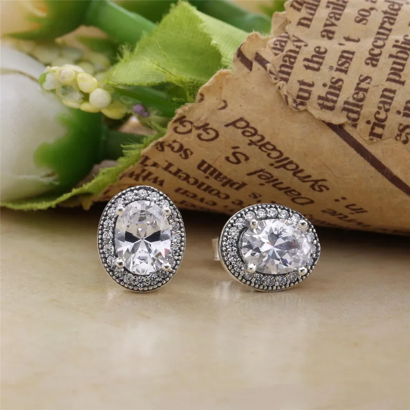 (slika za) PANDORA Vintage Elegance Stud Uhani - 296247CZ - Ogled 2