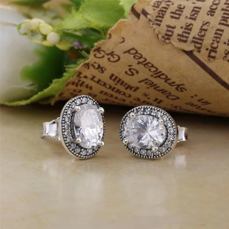 (slika za) PANDORA Vintage Elegance Stud Uhani - 296247CZ - Ogled 3