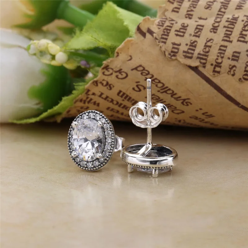 (slika za) PANDORA Vintage Elegance Stud Uhani - 296247CZ - Ogled 4