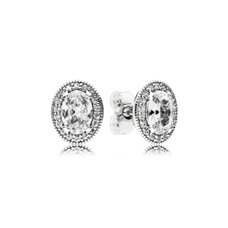 (slika za) PANDORA Vintage Elegance Stud Uhani - 296247CZ - Slika izdelka