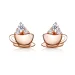 Popoldanski kavni uhani iz rožnatega zlata v stilu Pandora - SCE592 Popoldanski kavni uhani iz rožnatega zlata v stilu Pandora - SCE592