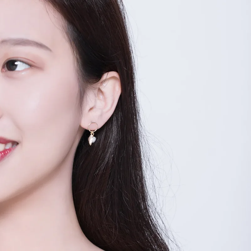 (slika za) Pozlačeni v stilu Pandora Veselite se visečih uhanov - SCE671 - Ogled 8