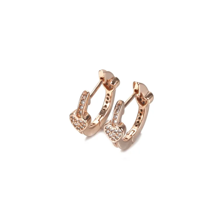 Privlačni uhani v obliki src, PANDORA Rose™ & Clear CZ - 287290CZ