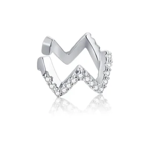 (slika za) Sponka za uho Pandora Style Silver Wave - SCE995-A