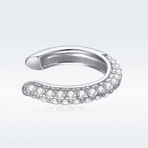 (slika za) Srebrna preprosta sponka za ušesa Pandora Style - SCE996-A