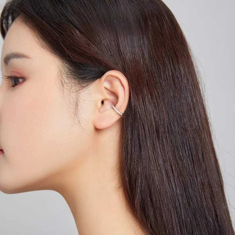 (slika za) Srebrna sponka za eno uho Pandora Style - SCE1022 - Ogled 4