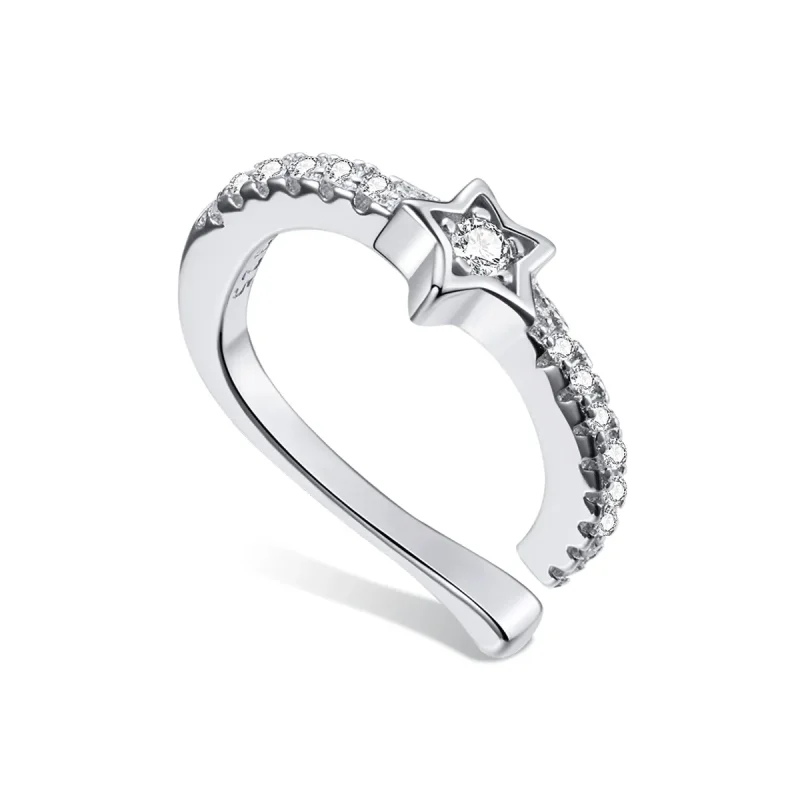 (slika za) Srebrna sponka za eno uho Pandora Style - SCE1024 - Slika izdelka