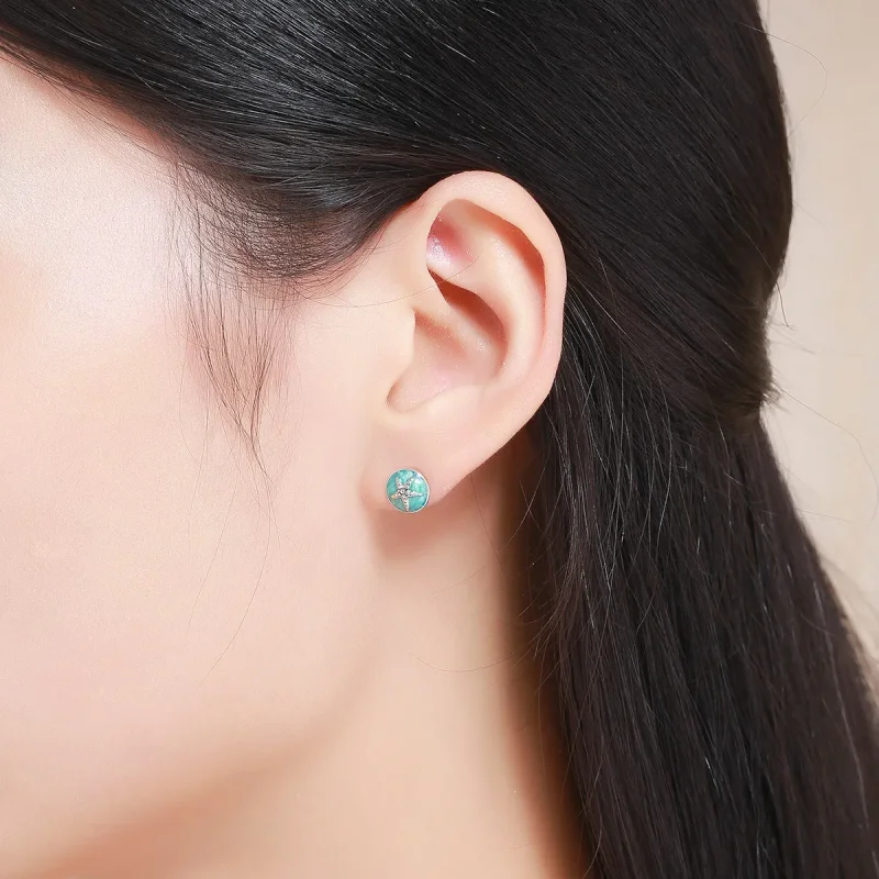 (slika za) Srebrni fantazijski uhani z morskimi zvezdami v stilu Pandora - SCE205 - Ogled 7