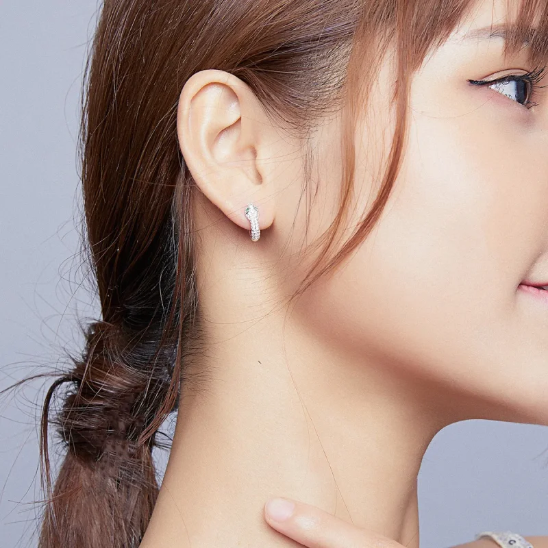 (slika za) Srebrni ljubki kačji uhani v slogu Pandora - SCE922 - Ogled 6