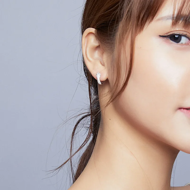 (slika za) Srebrni ljubki kačji uhani v slogu Pandora - SCE922 - Ogled 7