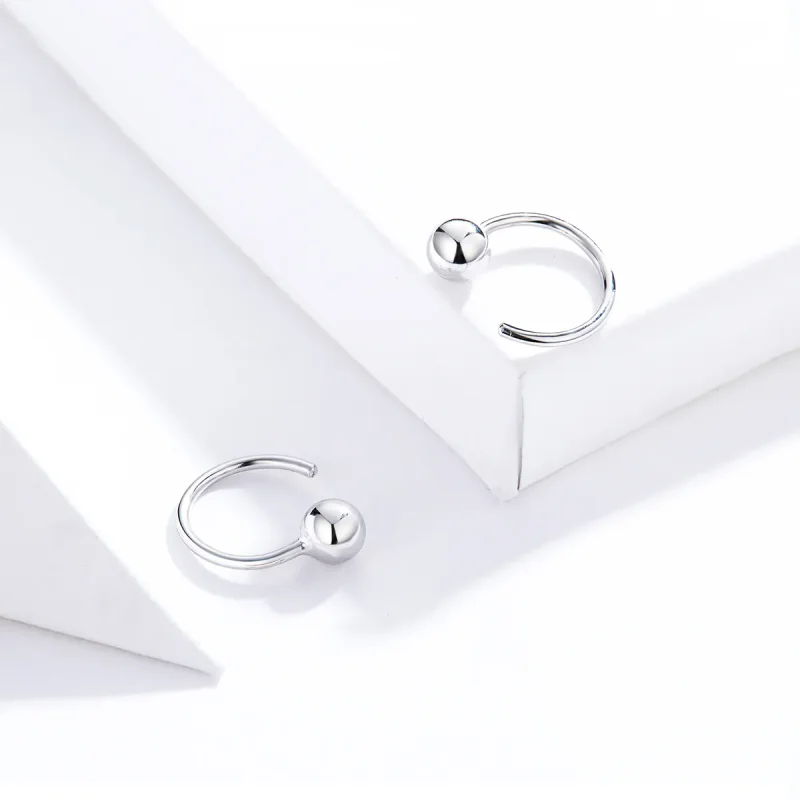 (slika za) Srebrni majhni kroglični uhani v slogu Pandora - SCE782-A - Ogled 2