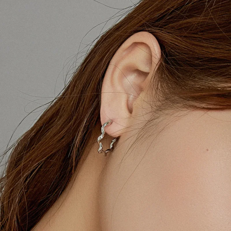 (slika za) Srebrni obročasti uhani v slogu Pandora - SCE976 - Ogled 6