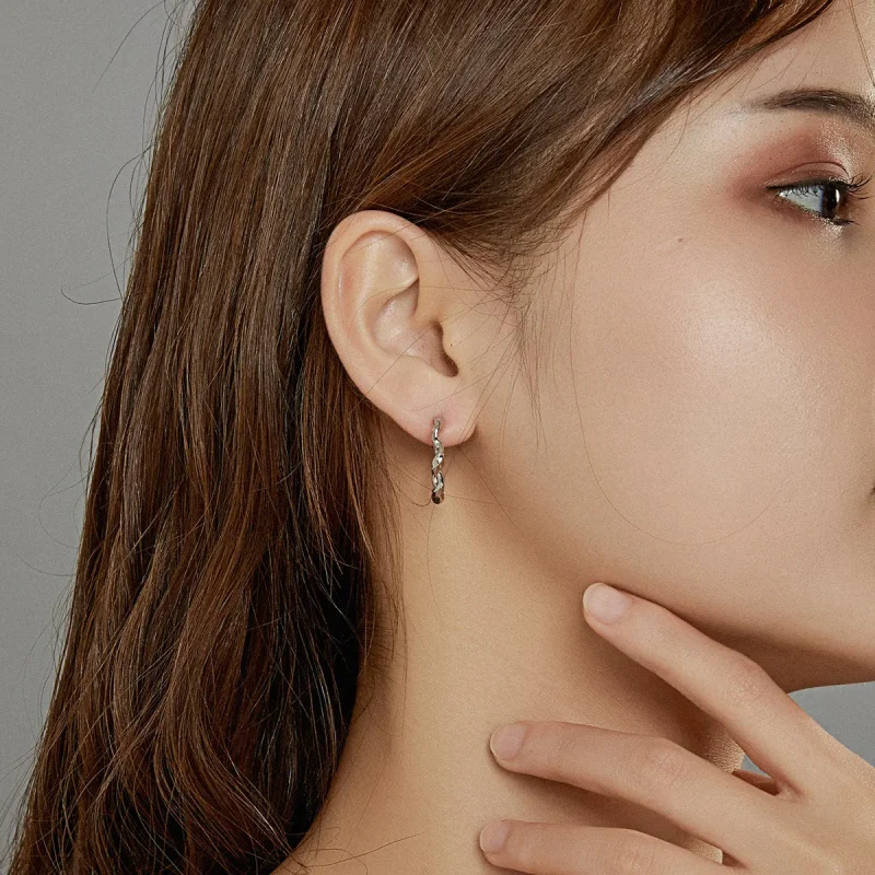 (slika za) Srebrni obročasti uhani v slogu Pandora - SCE976 - Ogled 7