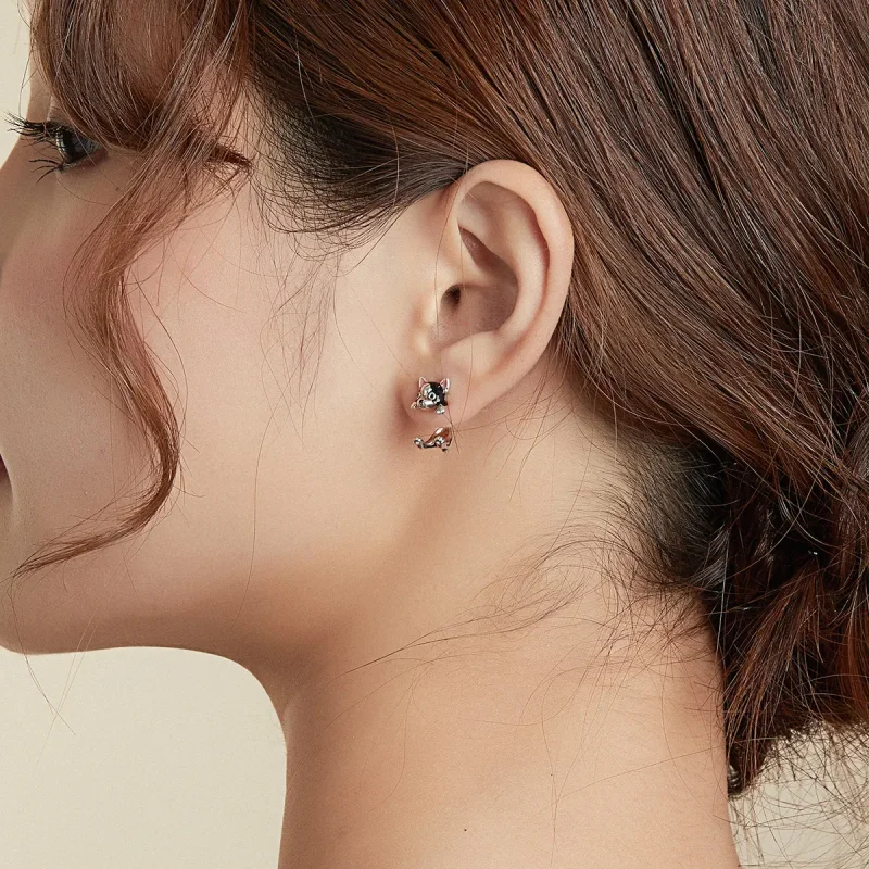 (slika za) Srebrni pasji uhani v slogu Pandora - SCE978 - Ogled 6