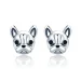 Srebrni prikupni uhani s buldogi v slogu Pandora - SCE283 Srebrni prikupni uhani s buldogi v slogu Pandora - SCE283