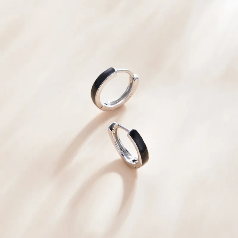 (slika za) Srebrni protialergijski obročasti uhani v slogu Pandora - SCE1047 - Ogled 2