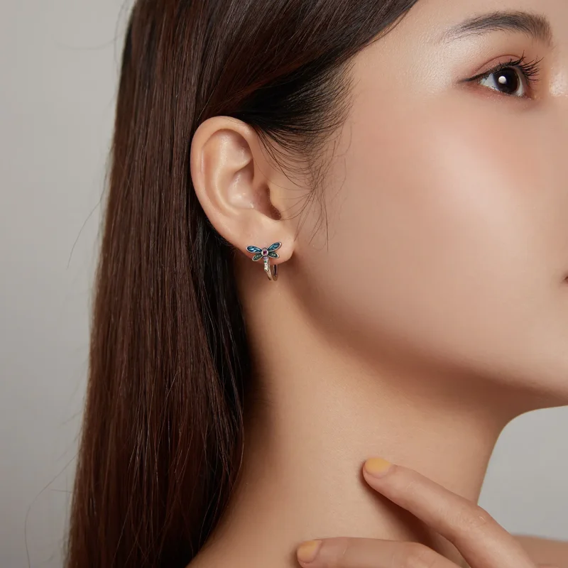 (slika za) Srebrni retro kačji pastirji v slogu Pandora - SCE1172 - Ogled 5