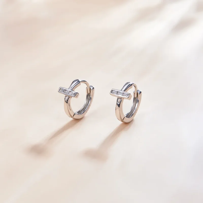 (slika za) Srebrni sijoči obročasti uhani v stilu Pandora - SCE1041 - Ogled 4