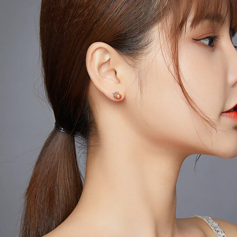 (slika za) Srebrni sijoči uhani v slogu Pandora Fruit of the Oak Tree - SCE935 - Ogled 5