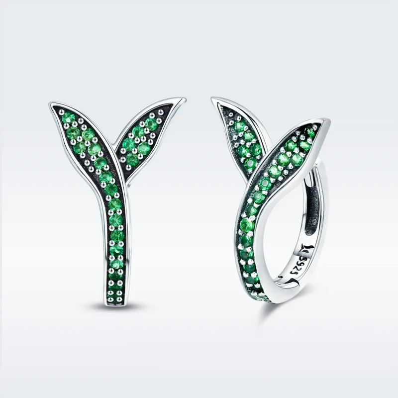 (slika za) Srebrni spomladanski uhani v slogu Pandora - SCE295 - Ogled 3