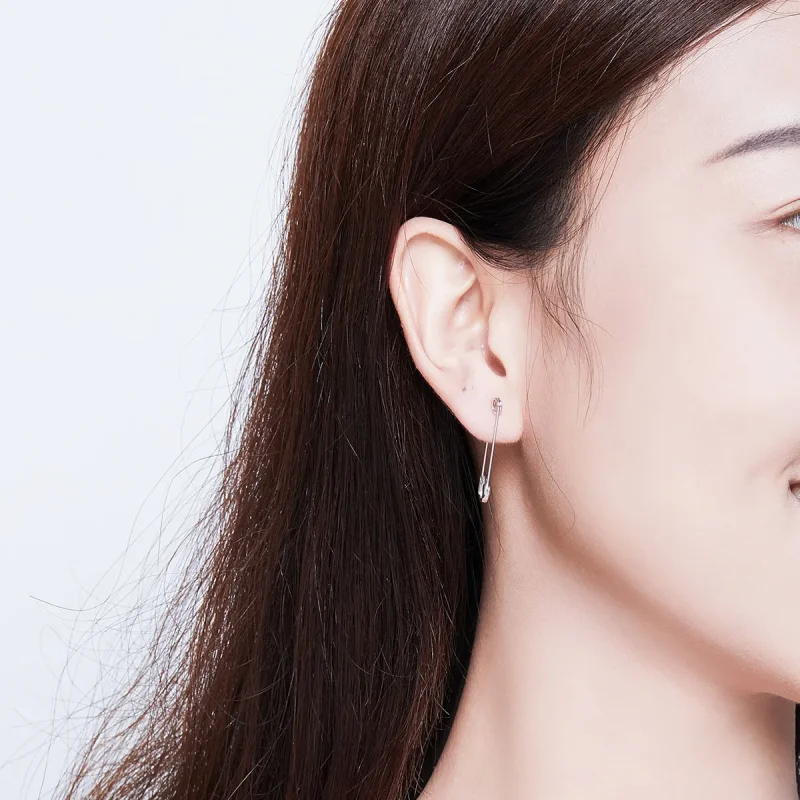 (slika za) Srebrni srebrni uhani iz papirja v slogu Pandora - SCE695-A - Ogled 5