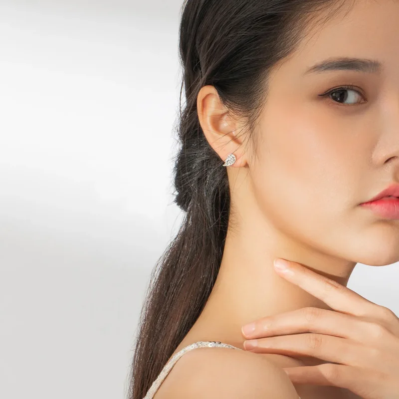 (slika za) Srebrni uhani s krili v slogu Pandora - SCE882 - Ogled 7