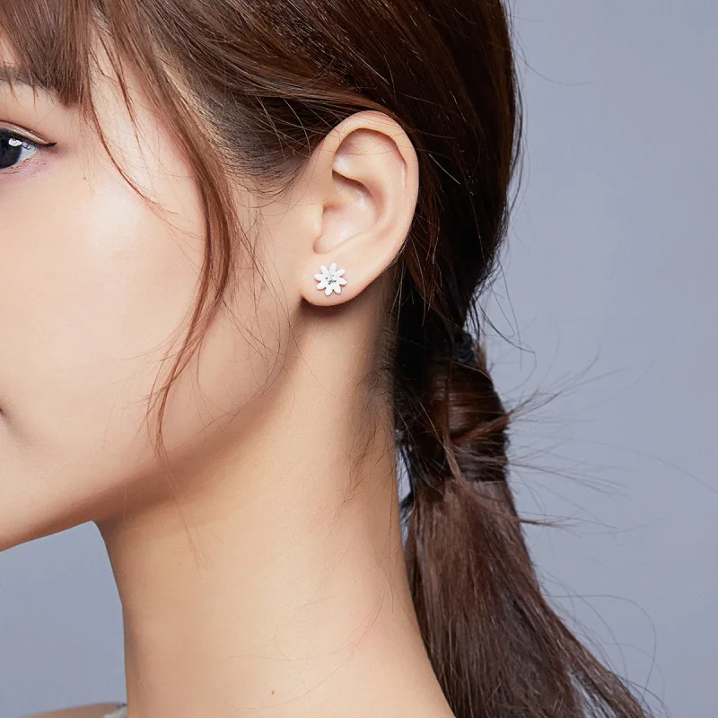 (slika za) Srebrni uhani s palico Garden Elves v slogu Pandora - SCE917 - Ogled 7