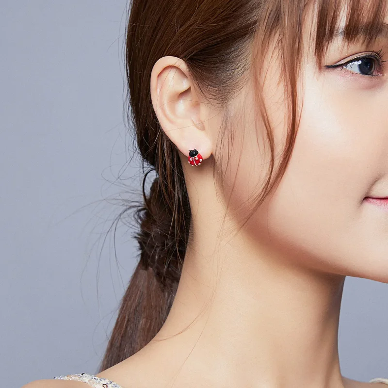 (slika za) Srebrni uhani s palico Garden Elves v slogu Pandora - SCE917 - Ogled 8