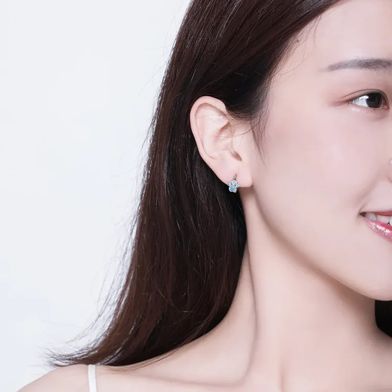 (slika za) Srebrni uhani s pasjo šapo, ki skrbijo za skrb v slogu Pandora - SCE670 - Ogled 6