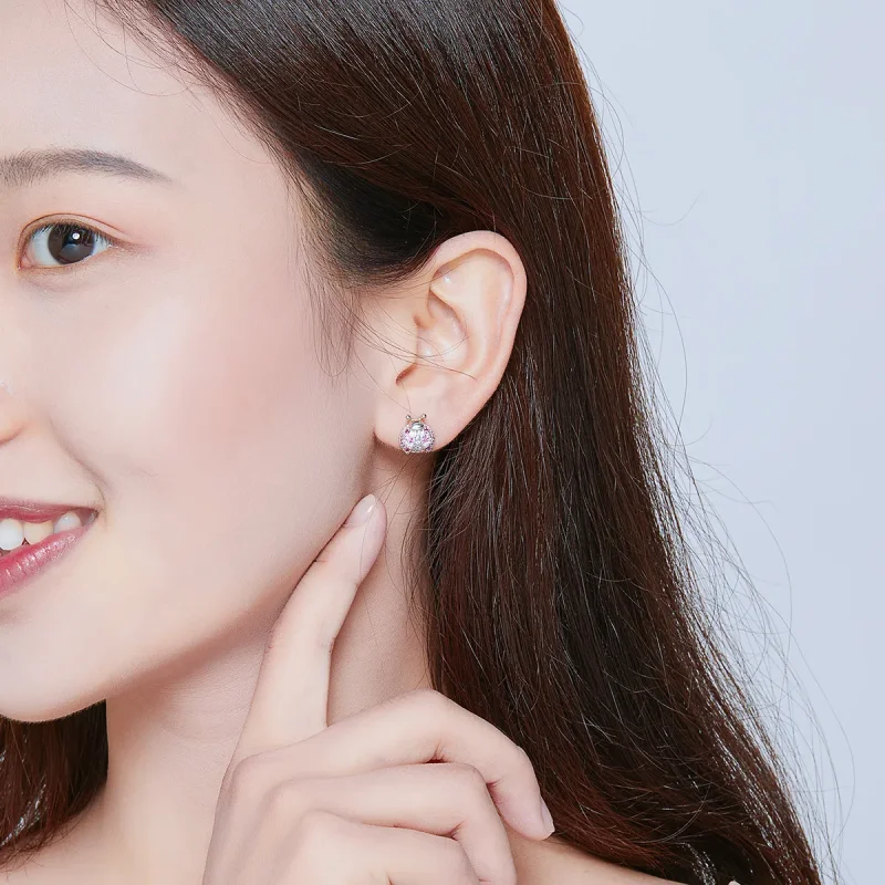 (slika za) Srebrni uhani s pikapolonico v stilu Pandora - SCE715 - Ogled 6