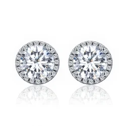 Srebrni uhani s plemenito svetlobo v slogu Pandora - SCE358