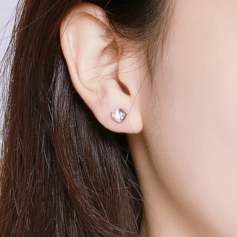 (slika za) Srebrni uhani s poljubljajočimi se ribicami v stilu Pandora - BSE204 - Ogled 7