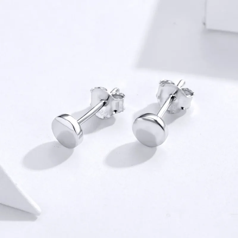 (slika za) Srebrni uhani s preprostim fižolom v slogu Pandora - SCE705-A - Ogled 2