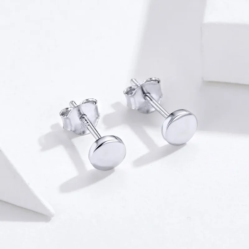 (slika za) Srebrni uhani s preprostim fižolom v slogu Pandora - SCE705-A - Ogled 5