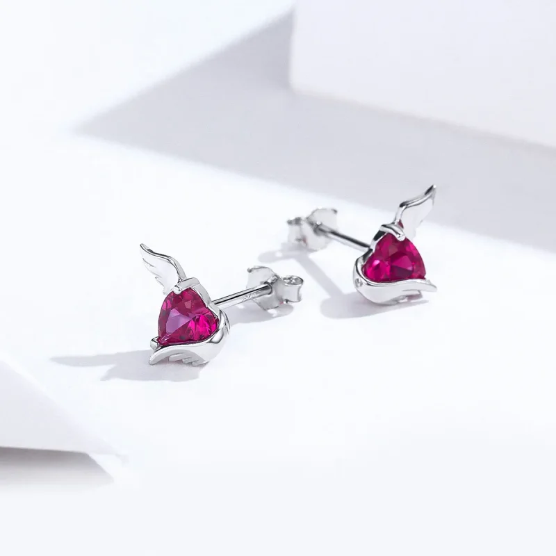(slika za) Srebrni uhani s srcem Guardian Style Pandora - SCE690 - Ogled 4