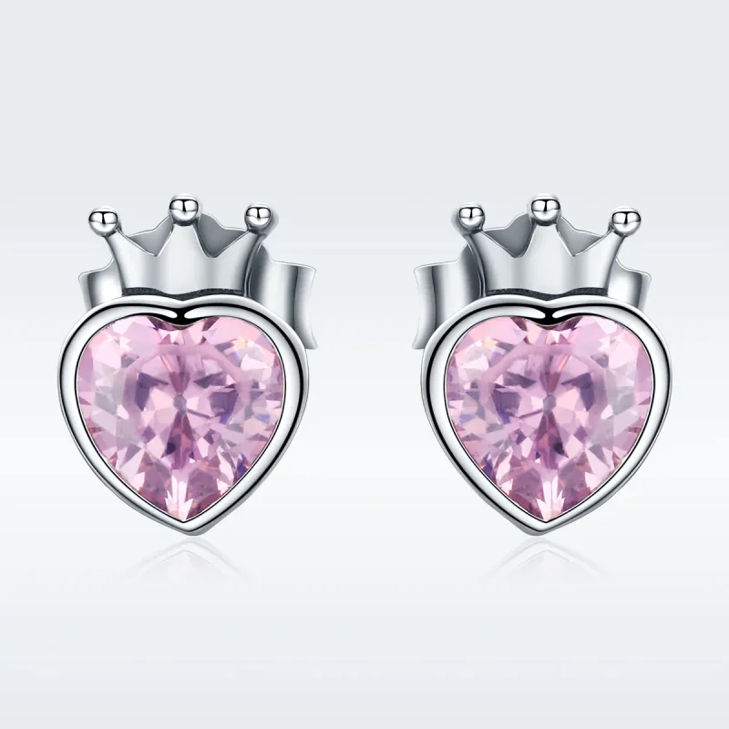 (slika za) Srebrni uhani v obliki srca v stilu Pandora - SCE174 - Ogled 2