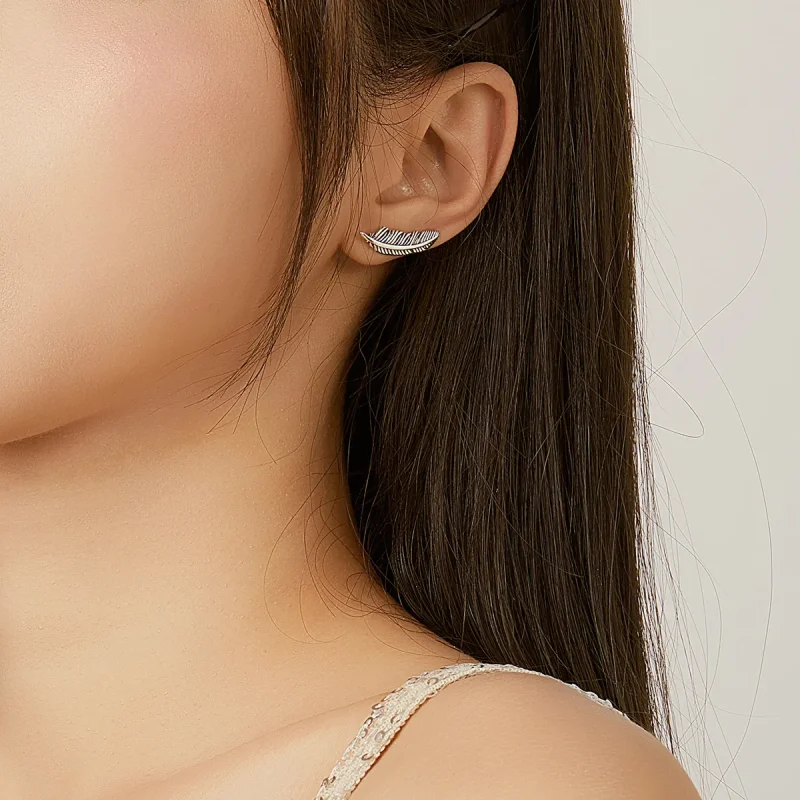 (slika za) Srebrni uhani v slogu Pandora, lahki kot pero - SCE865 - Ogled 6