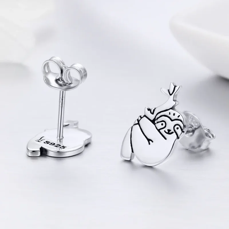 (slika za) Srebrni uhani v slogu Pandora Sloth Stud - SCE327 - Ogled 6