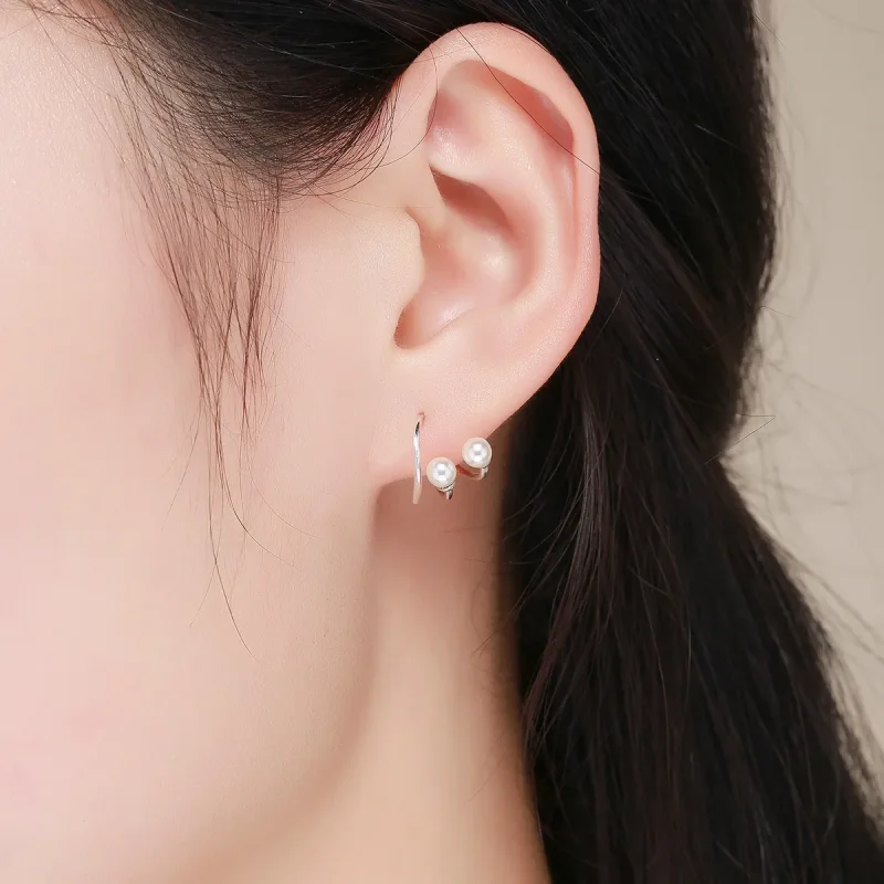 (slika za) Srebrni uhani v slogu Pandora Tender You Stud - SCE306 - Ogled 6