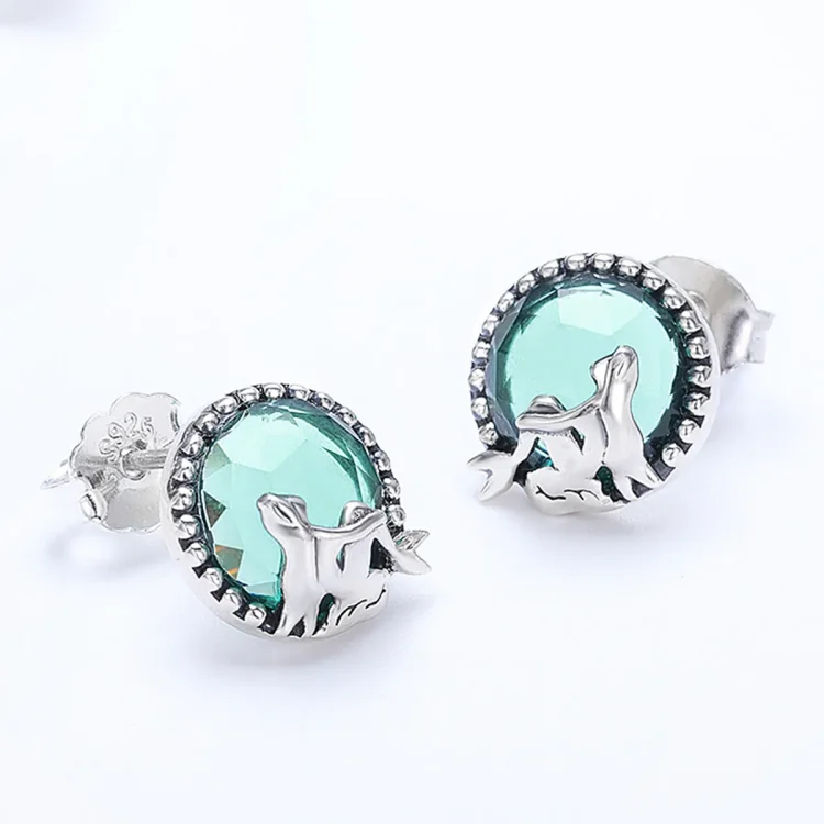 Srebrni uhani v stilu Pandora Love of Mermaid - SCE383