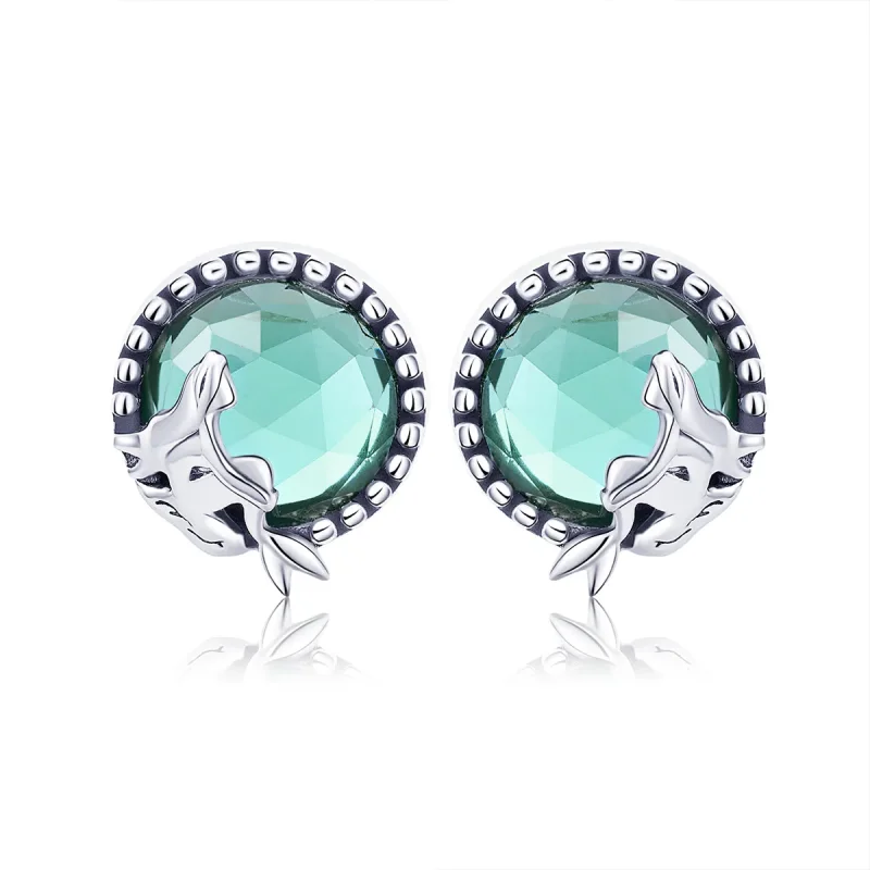 (slika za) Srebrni uhani v stilu Pandora Love of Mermaid - SCE383 - Slika izdelka