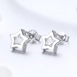 Srebrni uhani v stilu Pandora Secret of Stars - SCE437