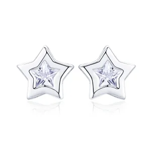 (slika za) Srebrni uhani v stilu Pandora Secret of Stars - SCE437