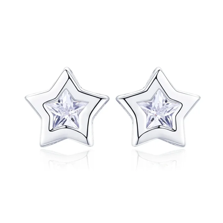 Srebrni uhani v stilu Pandora Secret of Stars - SCE437