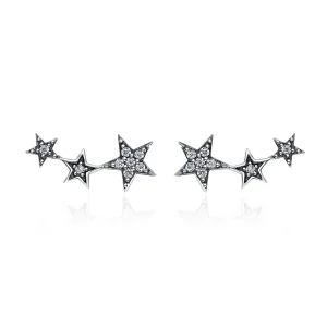 (slika za) Srebrni uhani v stilu Pandora Secrets of Stars - SCE175