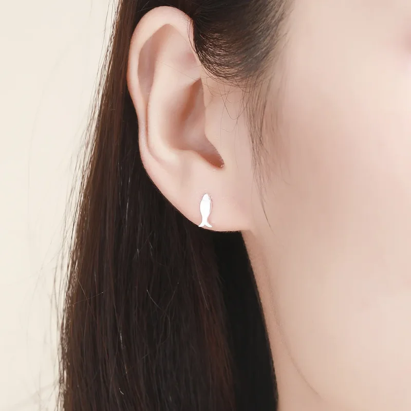 (slika za) Srebrni uhani z mačkami in ribami v stilu Pandora - SCE488 - Ogled 6