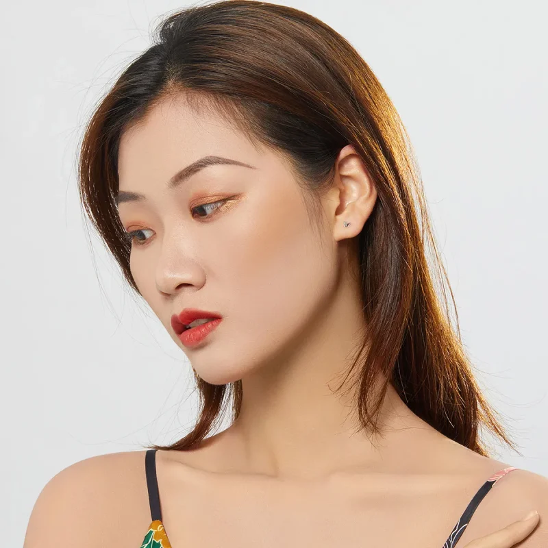 (slika za) Srebrni uhani z metulji v slogu Pandora - SCE775 - Ogled 6