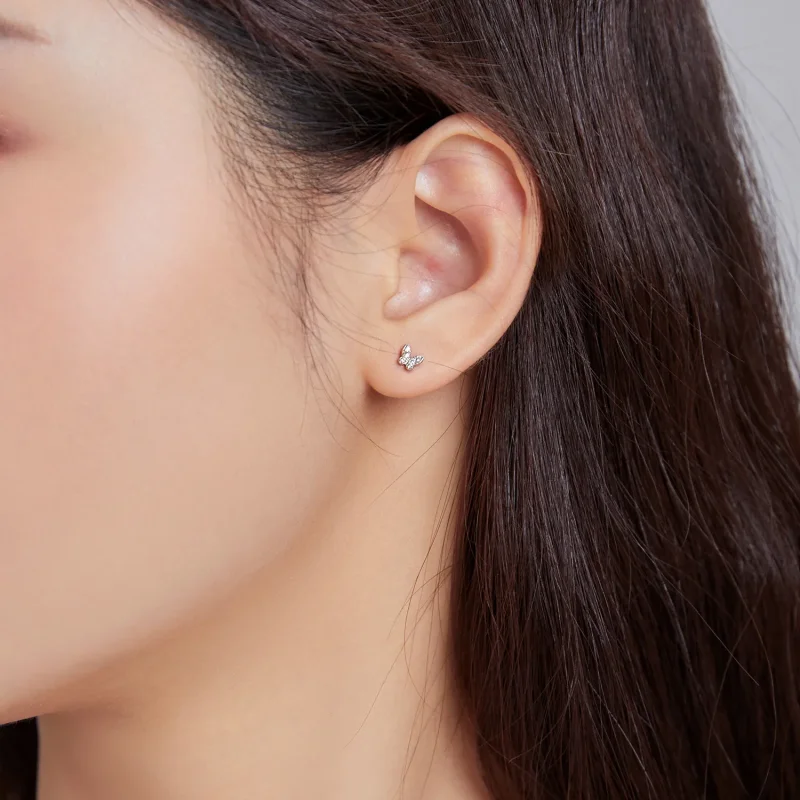 (slika za) Srebrni uhani z metulji v stilu Pandora - SCE1116 - Ogled 5