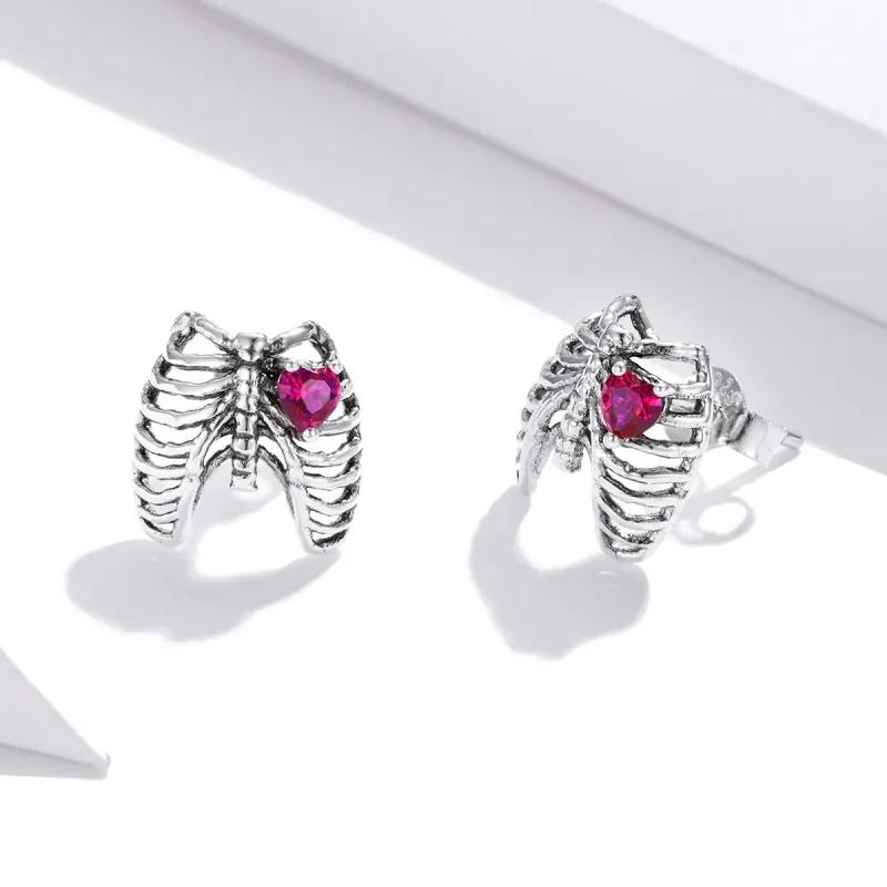 (slika za) Srebrni uhani z rebri v stilu Pandora - SCE970 - Ogled 2